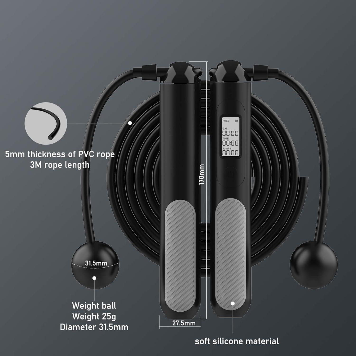 2-in-1 Smart Digital Weighted  - огляд і ціна Smart Jump Rope Digital Counter