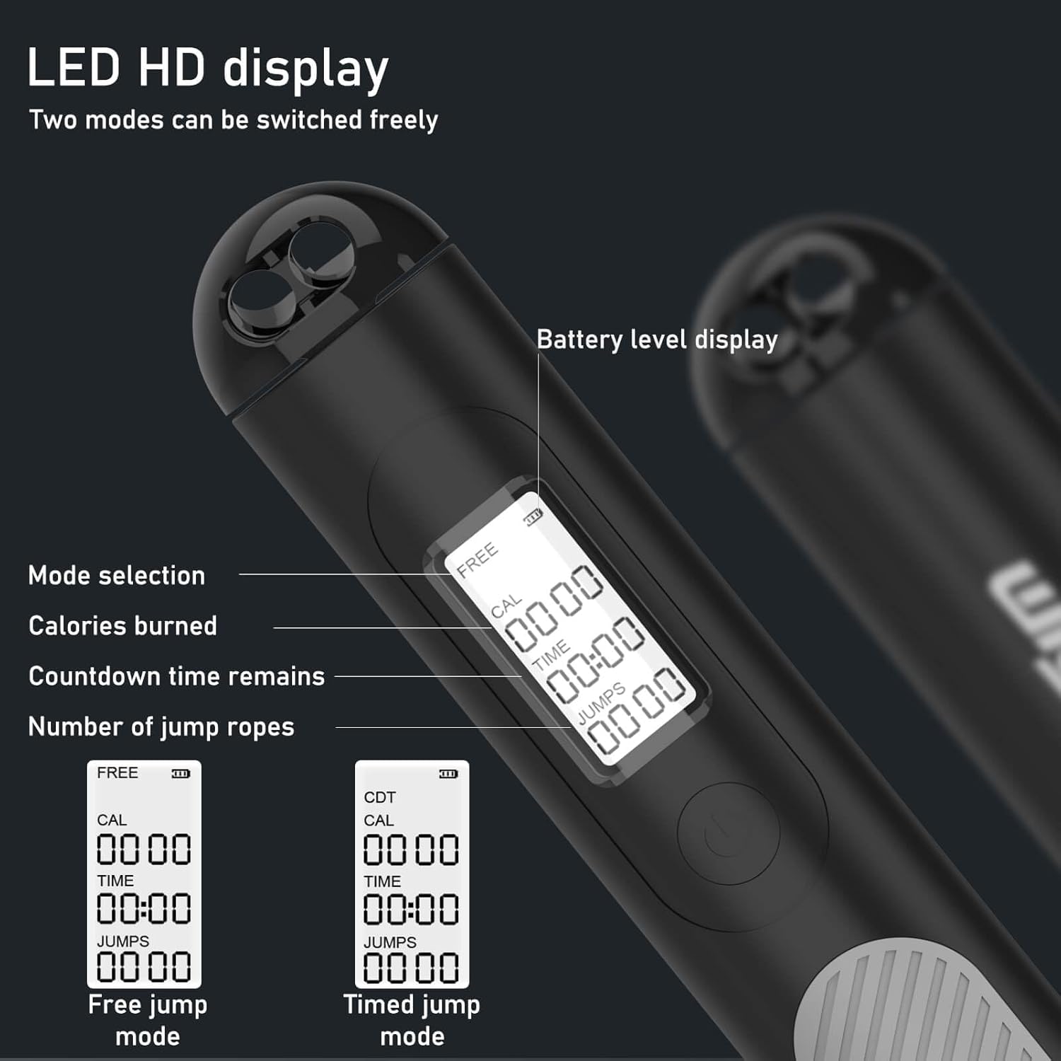 2-in-1 Smart Digital Weighted  - огляд і ціна Smart Jump Rope Digital Counter