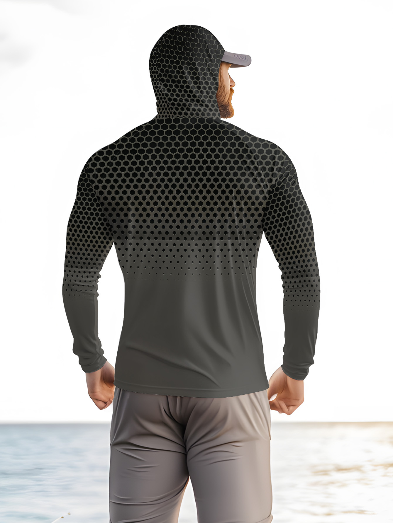 Men Hood Fishing Shirt long sl - огляд і ціна Fishing