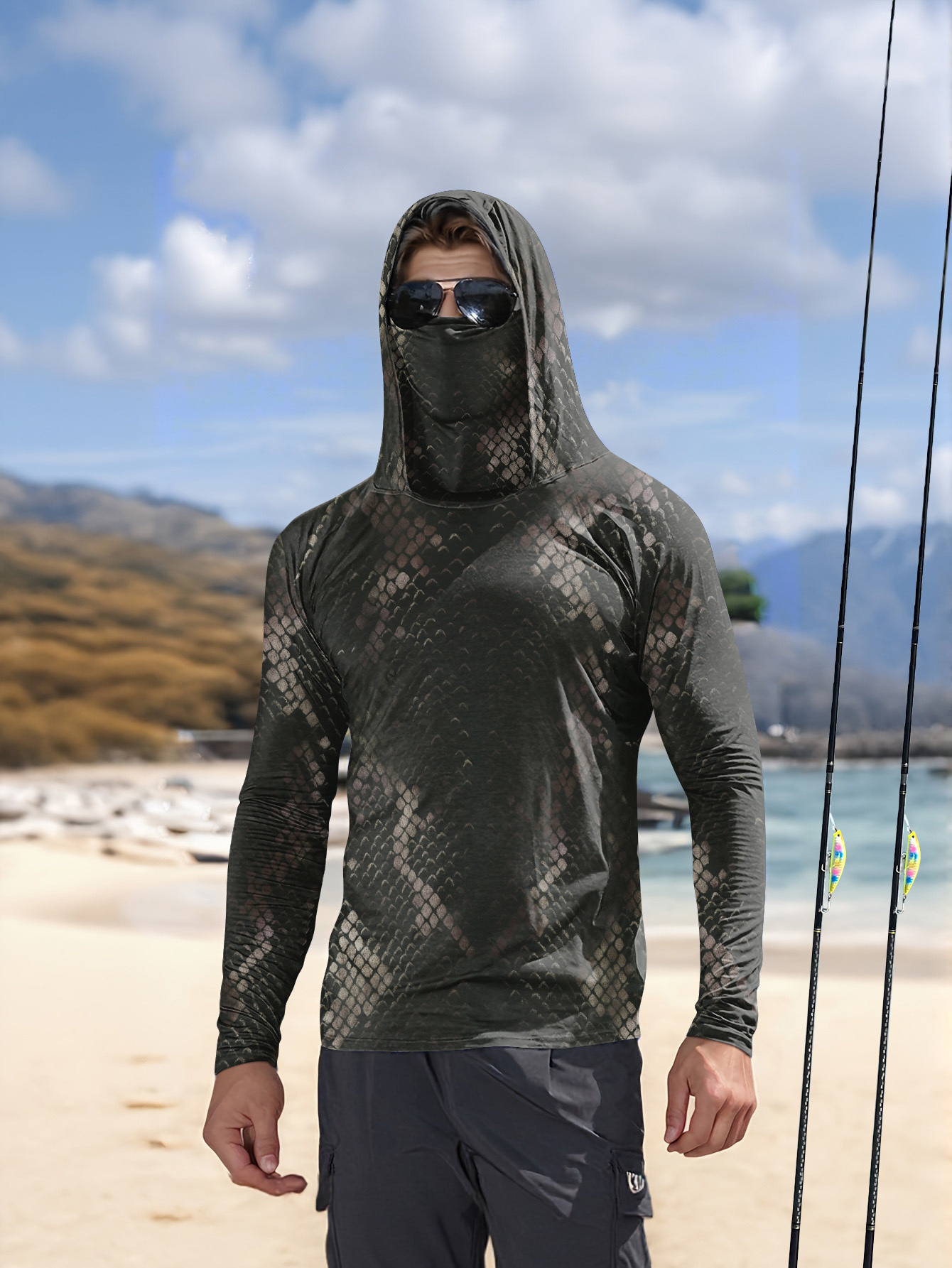 Men's Fishing Hooded Long-Slee - огляд і ціна Fishing