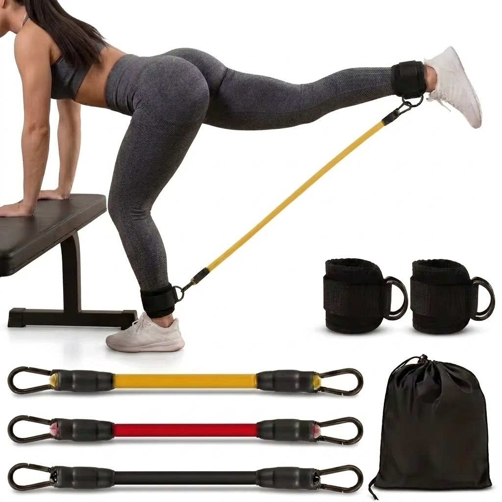 5‑Piece Ankle Resistance Band  - огляд і ціна Resistance Bands Set With Handles