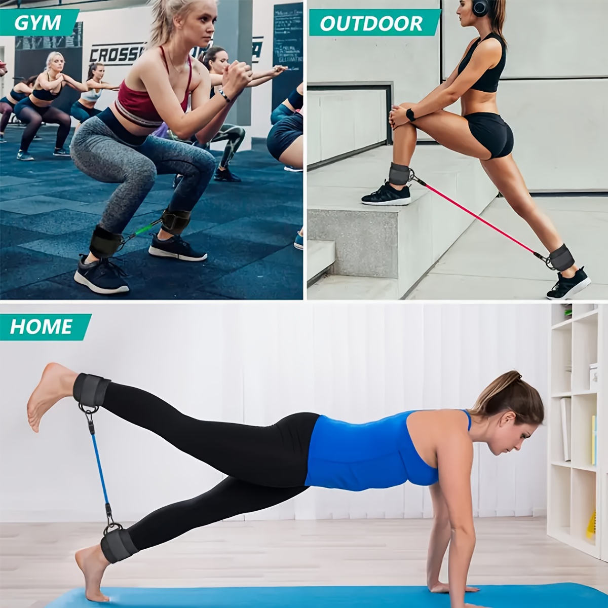 5‑Piece Ankle Resistance Band  - огляд і ціна Resistance Bands Set With Handles