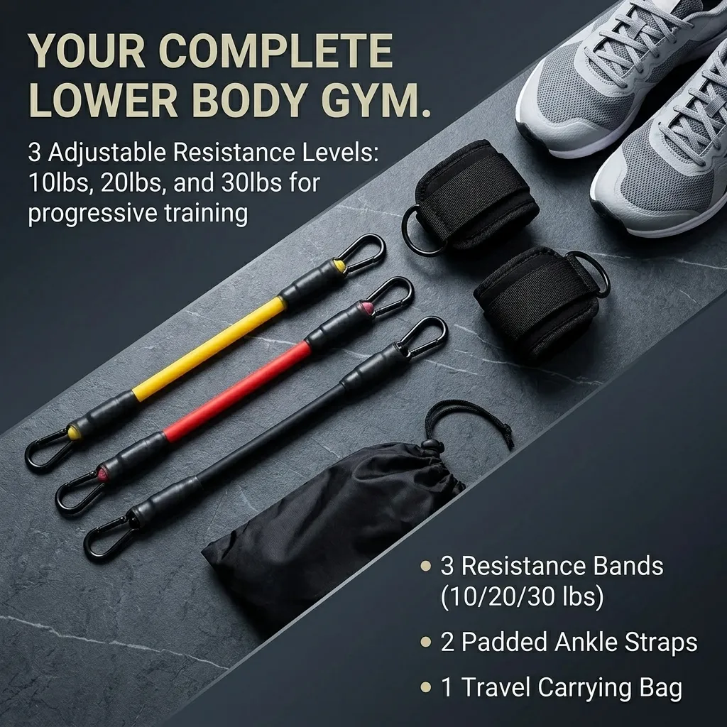 5‑Piece Ankle Resistance Band  - огляд і ціна Resistance Bands Set With Handles