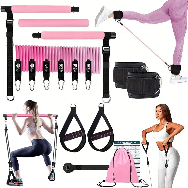 Multifunctional Pilates Bar Ki - огляд і ціна Pilates Bar Kit With Resistance Bands