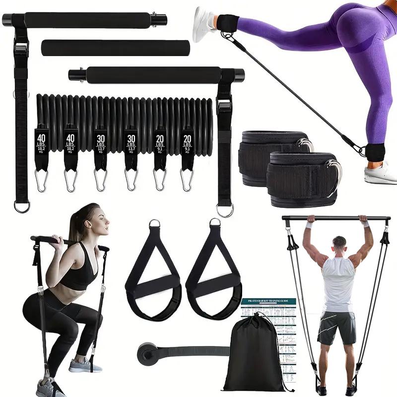 Multifunctional Pilates Bar Ki - огляд і ціна Pilates Bar Kit With Resistance Bands
