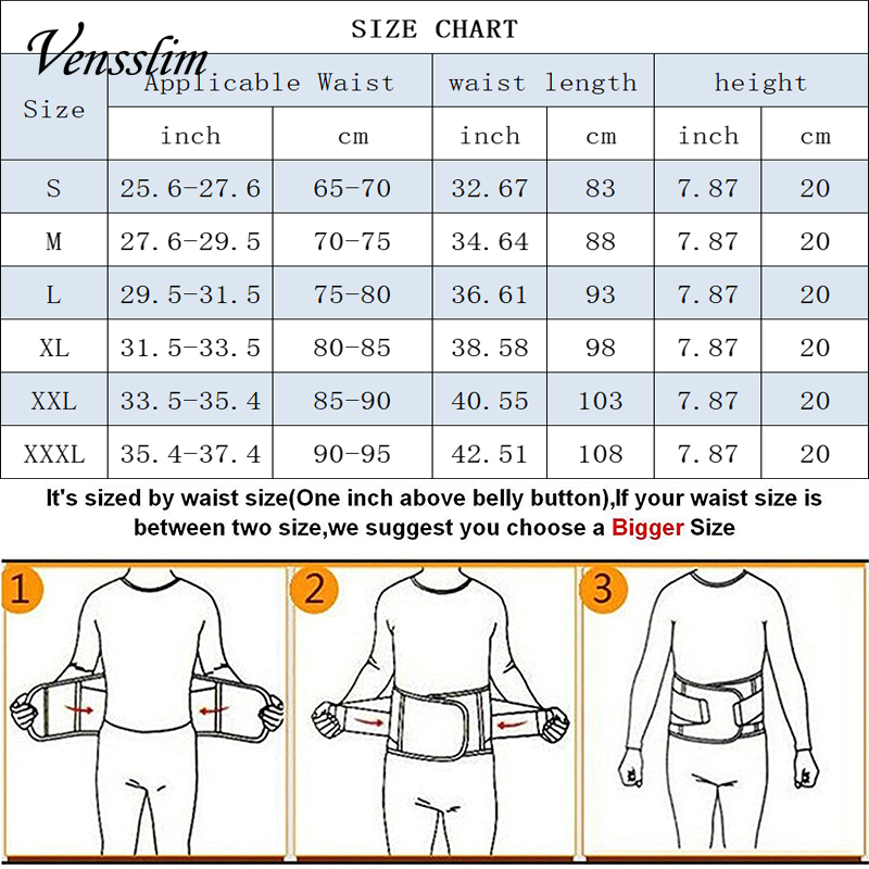 Vensslim Slimming Compression  - огляд і ціна Sweat Waist Trainer Belt Neoprene