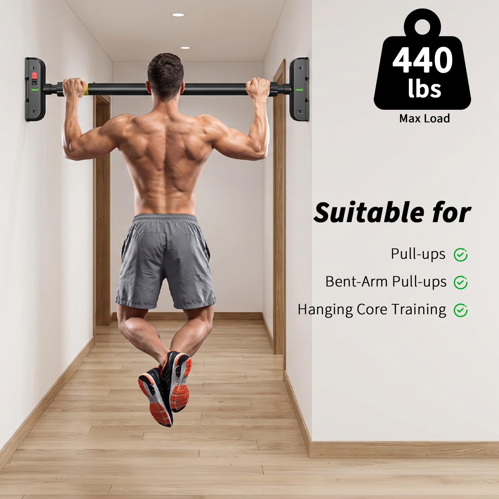 Pull Up Bar for Doorway, Door  - огляд і ціна Door Pull Up Bar No Screw