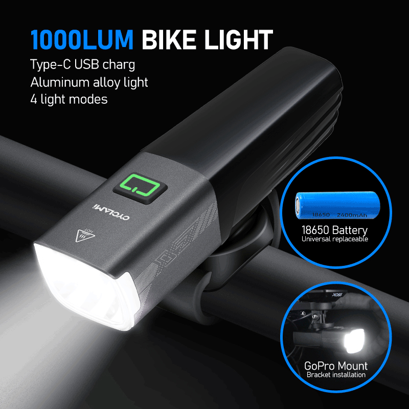 CYCLAMI X7 Reality 1000 Lumens - огляд і ціна Rechargeable Bicycle Headlight 1000 Lumen