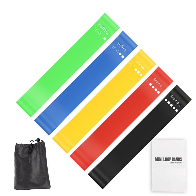 5Pcs TPE Resistance Bands Set  - огляд і ціна Pilates Bar Kit With Resistance Bands