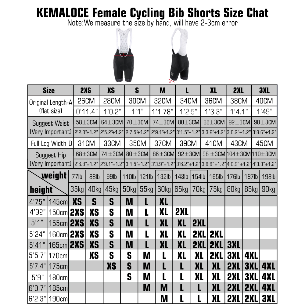 KEMALOCE Women's Cycling Bib S - огляд і ціна Padded Cycling Shorts 5D Gel